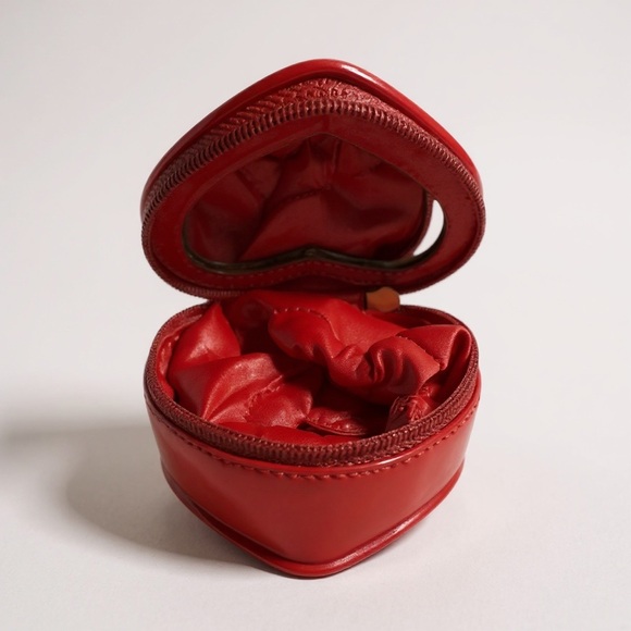 Coach Heart-Shaped Jewelry Case Red Patent Leather - Picture 5 of 12